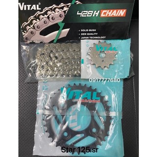 Nhông xích đĩa cho xe sym star sr125 loại 10li chính hãng vital