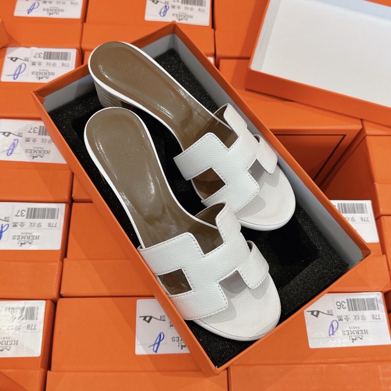 Dép HM da sần gót 5p hàng QCCC đẹp