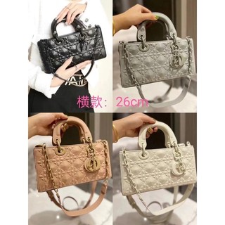Túi d i o r hoạ tiết nổi đinh dáng ngang size 25 cm