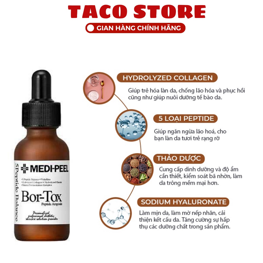Serum chống lão hóa Medi Peel Bortox 30ml - Dưỡng ẩm và làm trắng da