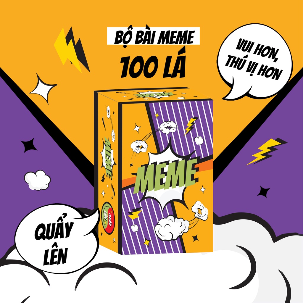 Bộ bài MEME 100 lá Quẩy Lên - Bạn Êi, bộ bài boardgame vui vẻ để chơi cùng bạn bè