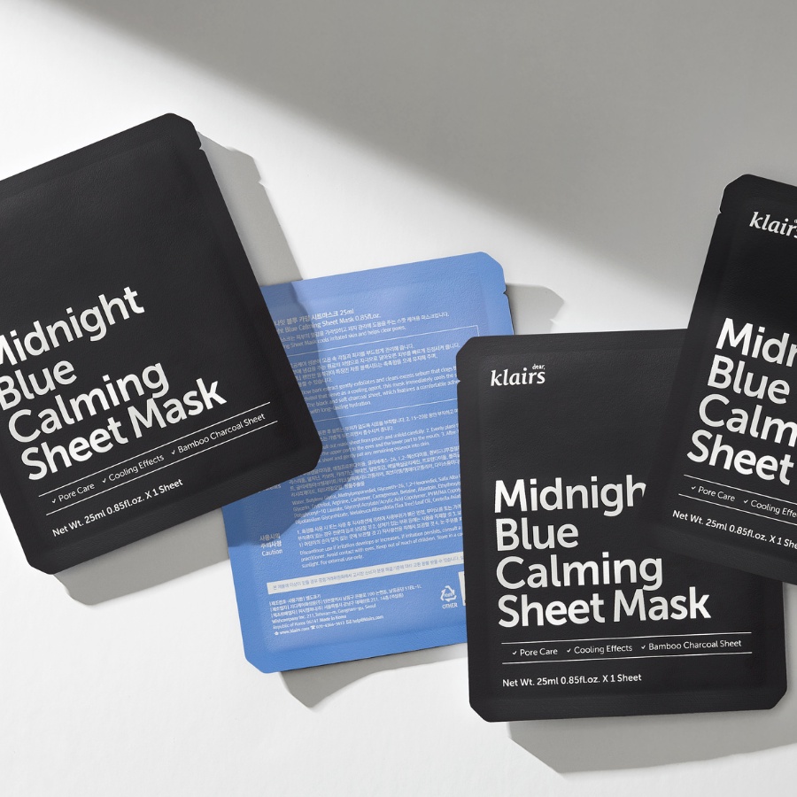 Mặt nạ làm dịu da Dear Klairs Midnight Blue Calming Sheet Mask 25ml