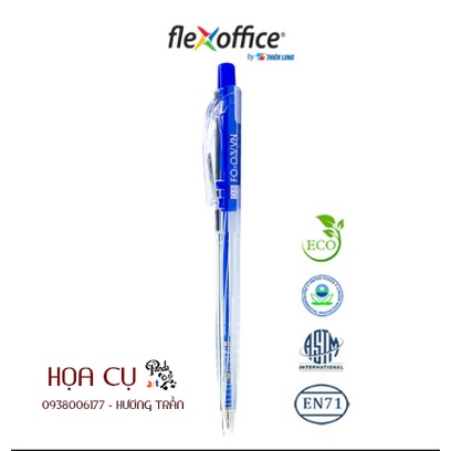 Bút Bi Flexoffice FO-03/Vn Đầu bút cao cấp mực xanh