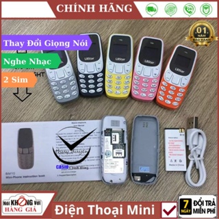 Điện thoại mini 3310 siêu nhỏ 2 sim 2 sóng, thay đổi giọng nói bluetooth