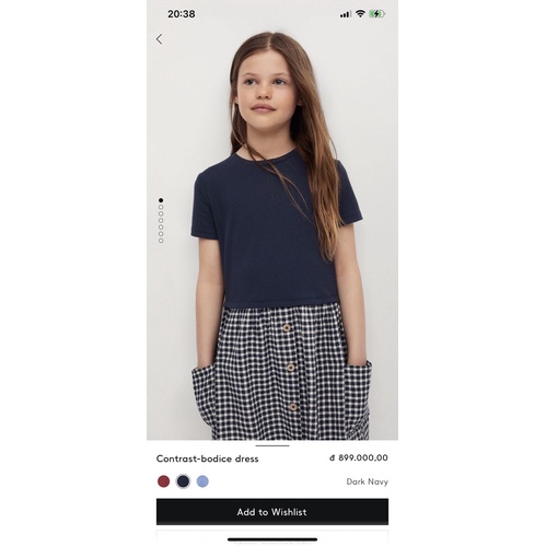 Đầm bé gái Mango auth vợt sale