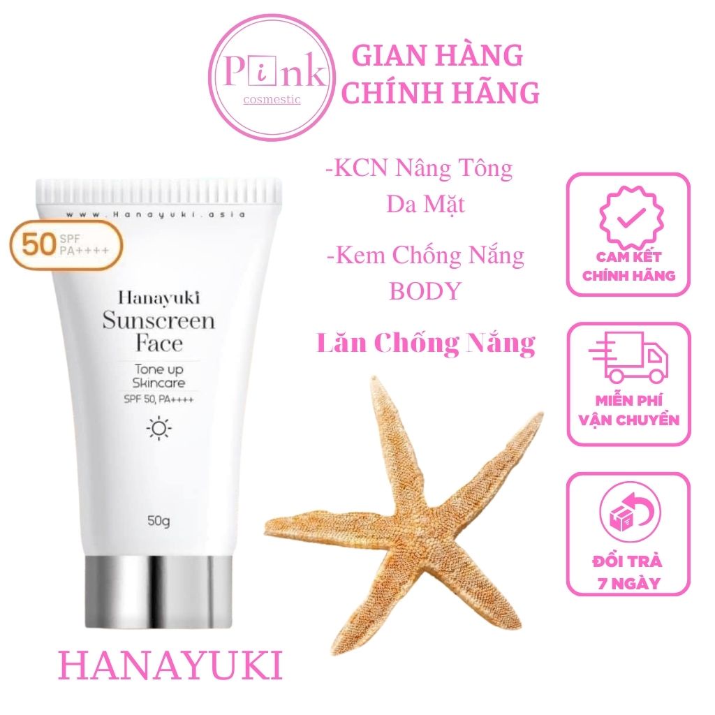 Kem Chống Nắng Nâng Tone Da Mặt Và Body Di Băng Hanayuki