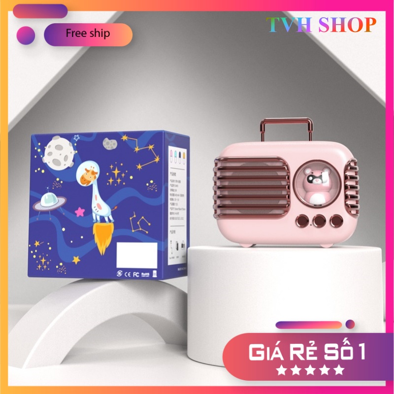 Loa Bluetooth Thú Cưng Dễ Thương Retro Hành Lý - Bảo hành 3 tháng