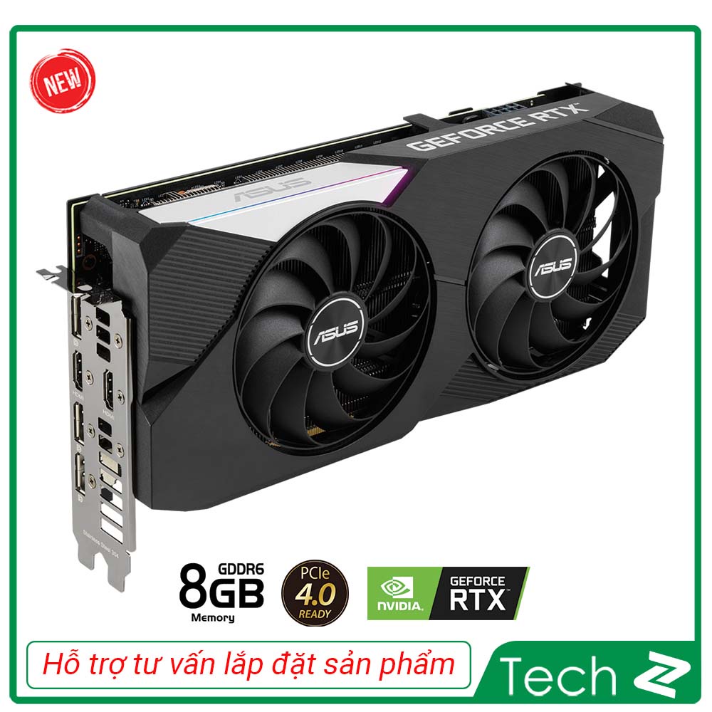 Card màn hình Asus DUAL RTX 3060 Ti O8G V2