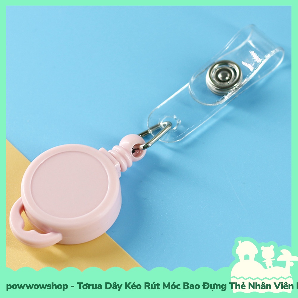 [Sẵn VN - Hỏa Tốc] Tơrua Dây Kéo Rút Móc Bao Đựng Thẻ Nhân Viên Phong Cách Tối Giản Tinh Tế Nhiều Màu Sắc Color