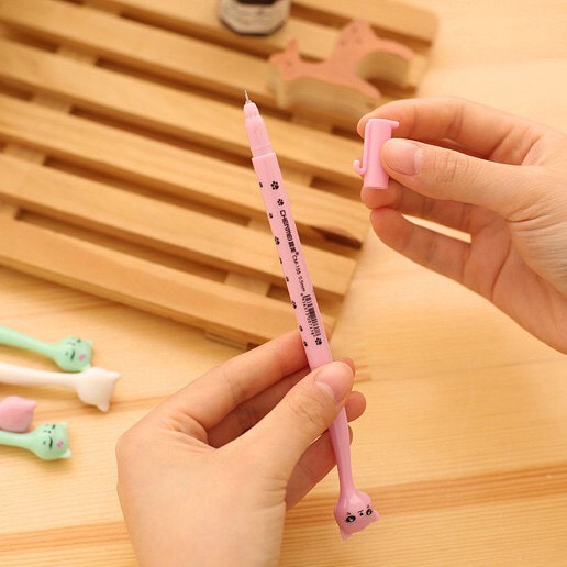 Bút nước mèo xinh xắn, nhiều mầu - Bút mèo nghiêng đầu