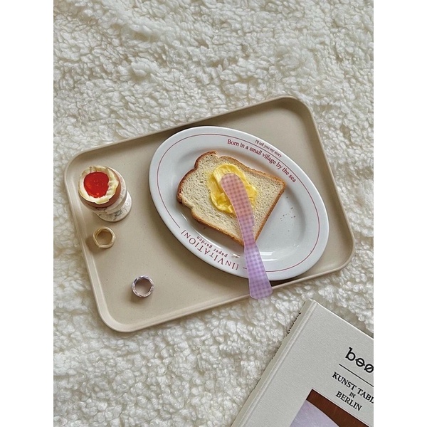 Khay đựng đồ ăn, khay decor đơn giản màu pastel phong cách Hàn Quốc