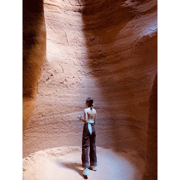 Quần nâu ống đứng H&M eo 58-62