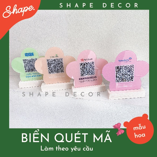 biển quét mã thanh toán hình hoa