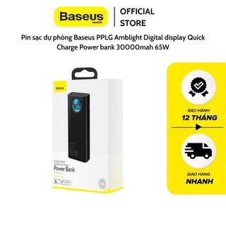 Pin, sạc dự phòng công suất cao BASEUS PPLG 30000ma, 65w có đèn led