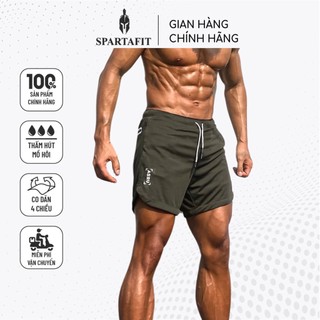 Quần đùi tập gym asrv 2 lớp spartafit