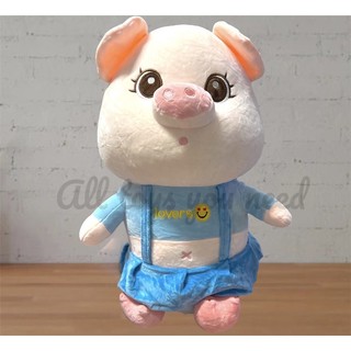 Gấu bông bé heo mặc yếm xinh xắn / Gấu bông heo to / Thú nhồi bông heo size lớn / Heo bông to ôm đã