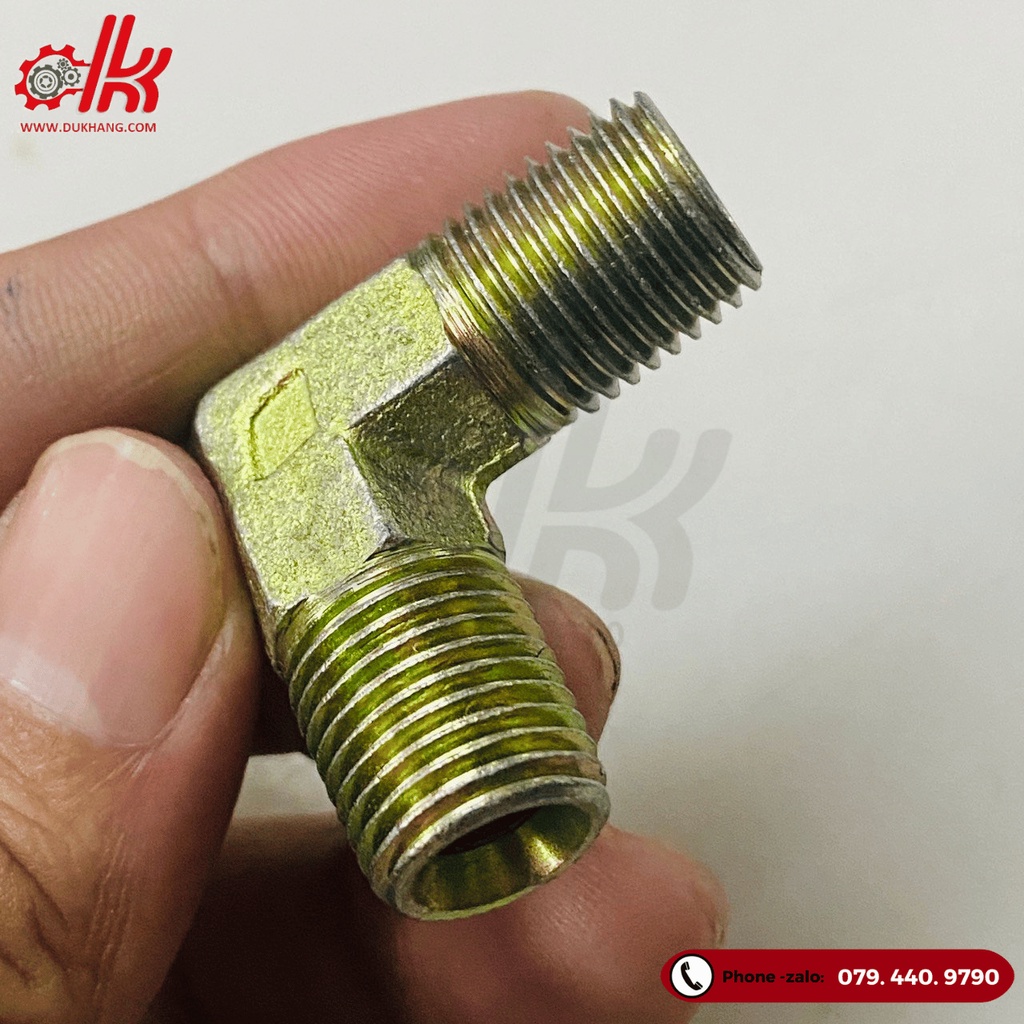 Co nối thủy lực 2 đầu ren ngoài sắt 7 màu