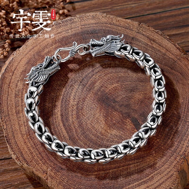 Vòng tay, vòng cổ hình đầu rồng bạc 925