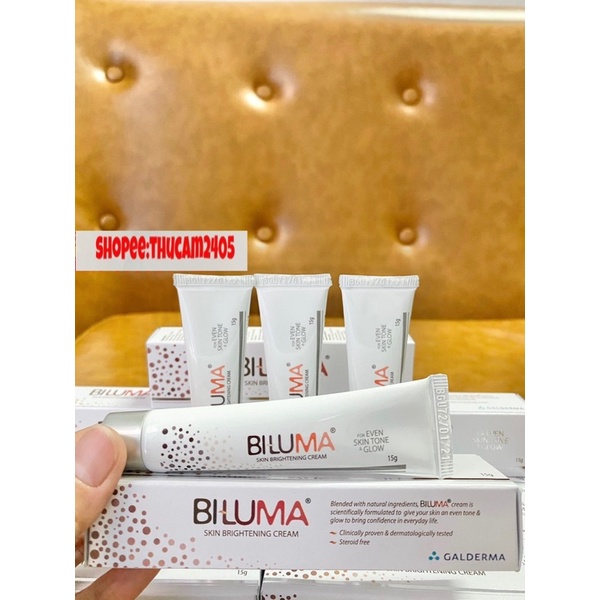 Biluma kem dưỡng trắng da, giảm thâm nám, arbutin, kojic acid cream