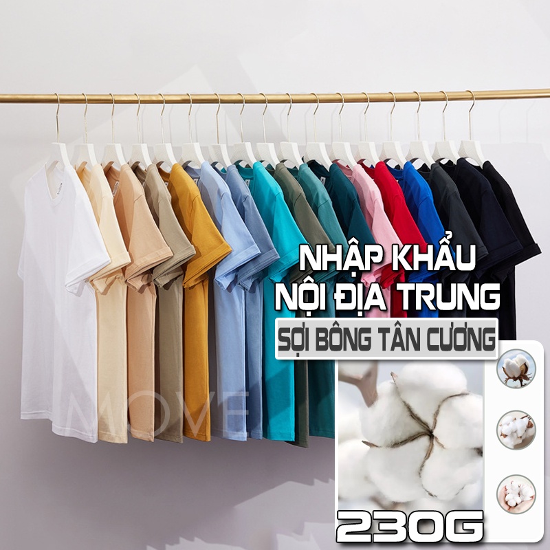 Áo thun nam MOVE 100% cotton mềm mại thoáng khí, thấm hút mồ hôi, thân thiện với da, co giãn không nhăn không xù