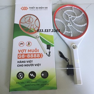 Vợt muỗi cao cấp, vợt điện bắt muỗi G8 - 8888 pin lithium dung lượng cao