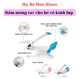 Bấm móng tay cho bé babuu có kính lúp