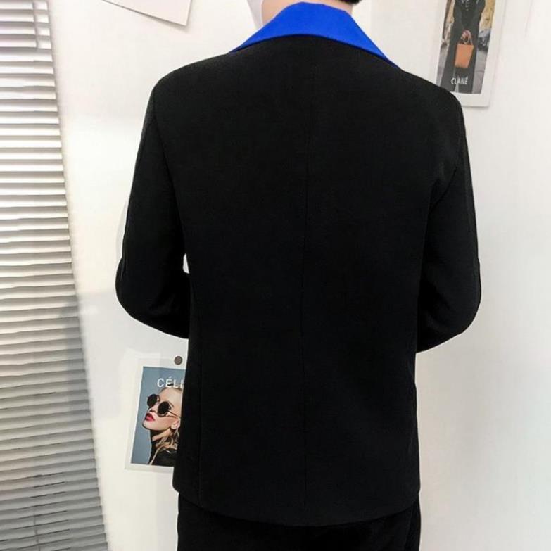 h Áo khoác Blazer nam, Áo Vest Blazer Phối màu Xanh Cô Ban nổi bật độc đáo phong cách Hot Trend trẻ trung Mã N44 . | BigBuy360 - bigbuy360.vn
