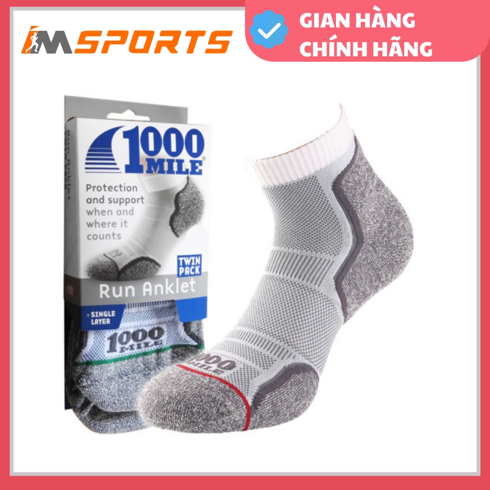 TẤT CHẠY BỘ 1000 MILE RUN ANKLET REPREVE SINGLE LAYER - TWIN PACK (2 ĐÔI)