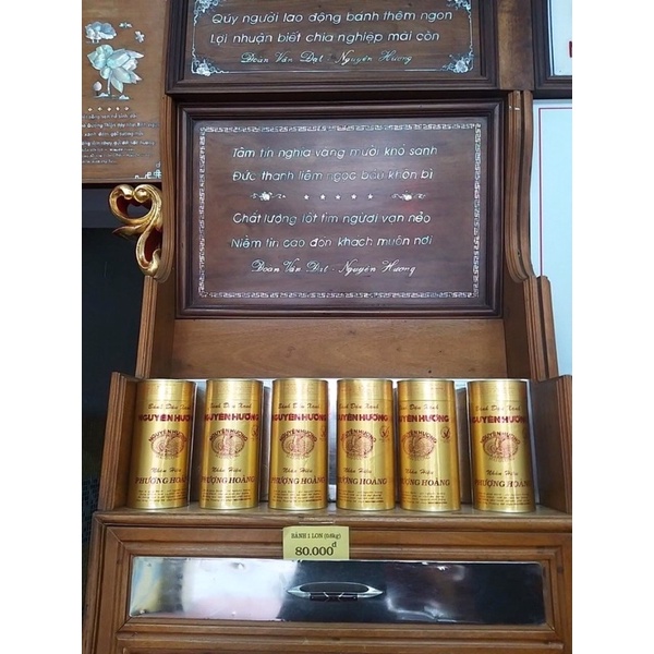 Hộp 500gram bột đậu xanh Nguyên Hương không đường