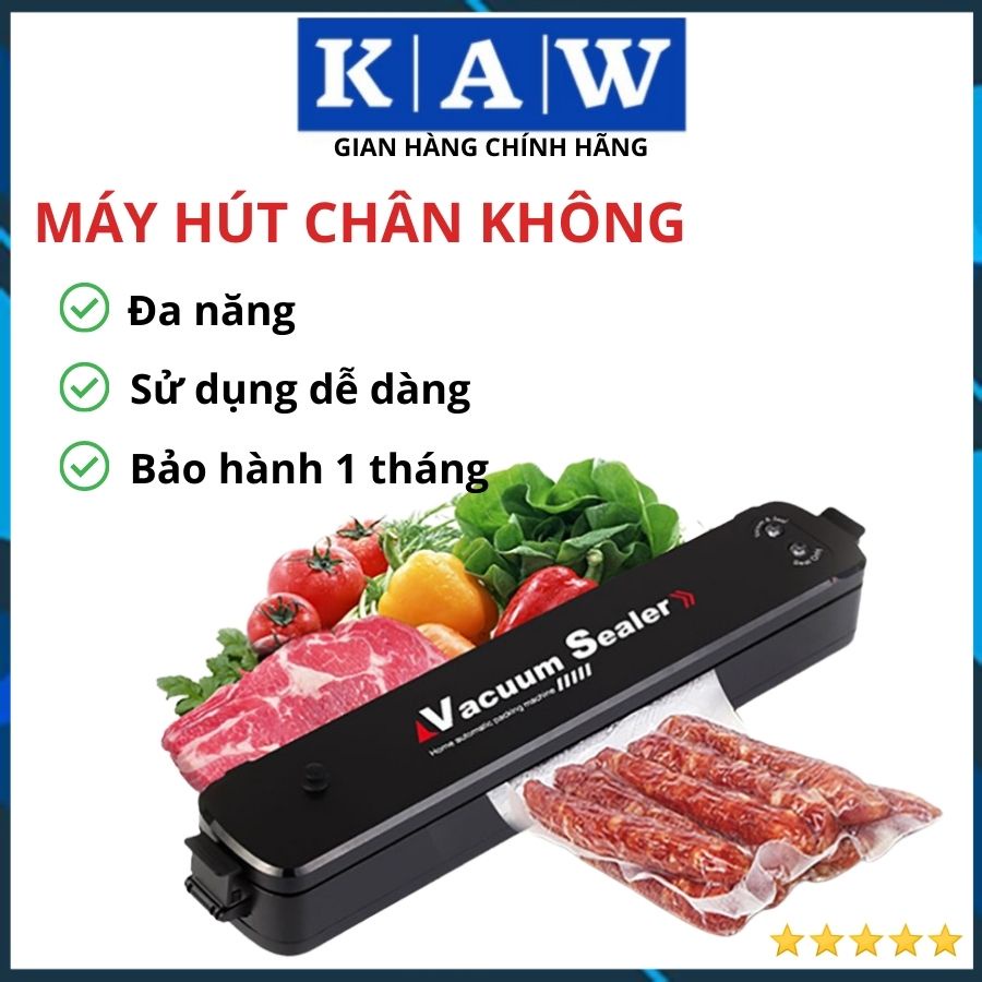 Máy hút chân không thực phẩm tlc kèm hàn miệng túi vacuum sealer, bảo hành 12 tháng