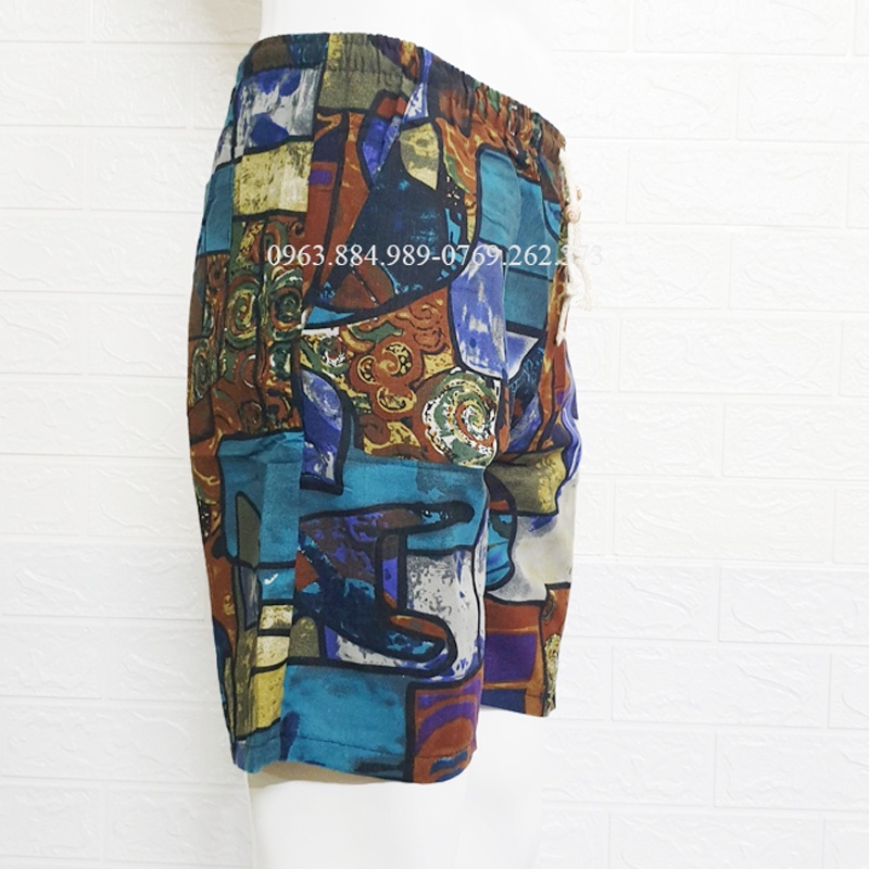 Quần đùi chất đũi thoáng mát Đ.07 in hình đẹp cho anh em - Ảnh, video shop làm