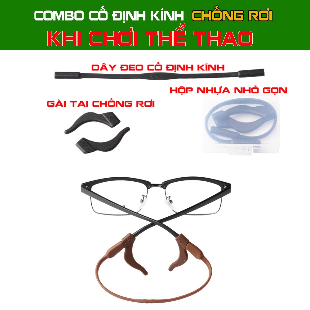 Hộp dây đeo kính chống rơi kính khi chơi thể thao KAKIT1 - Giúp cố định kính, chống trơn trượt khi chạy bộ, đá bóng