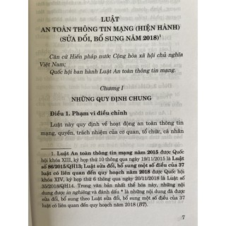 Sách_Luật An Toàn Thông Tin Mạng (Hiện Hành) (Sửa Đổi, Bổ Sung Năm 2018)