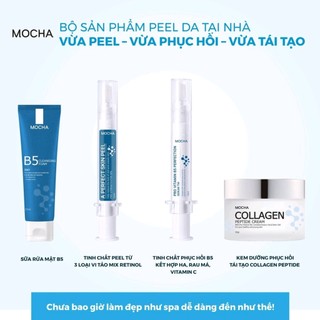 Peel da vi tảo Mix Retinol Mocha tái tạo da sinh học