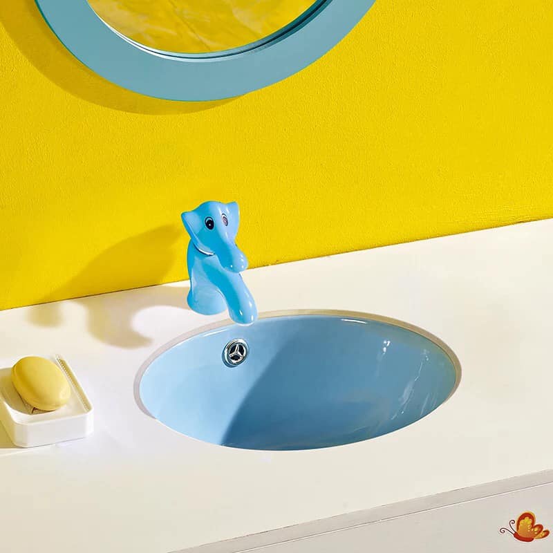 Chậu Rửa Tay Trẻ Em Đặt Âm Bàn, Chậu Lavabo Có Màu Cho Các Trường Mầm Non, Nhà Trẻ