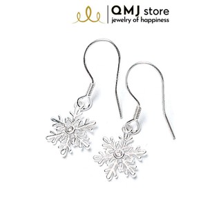 Bông tai bạc QMJ Hoa tuyết xinh lung linh thiết kế đơn giản - Q208