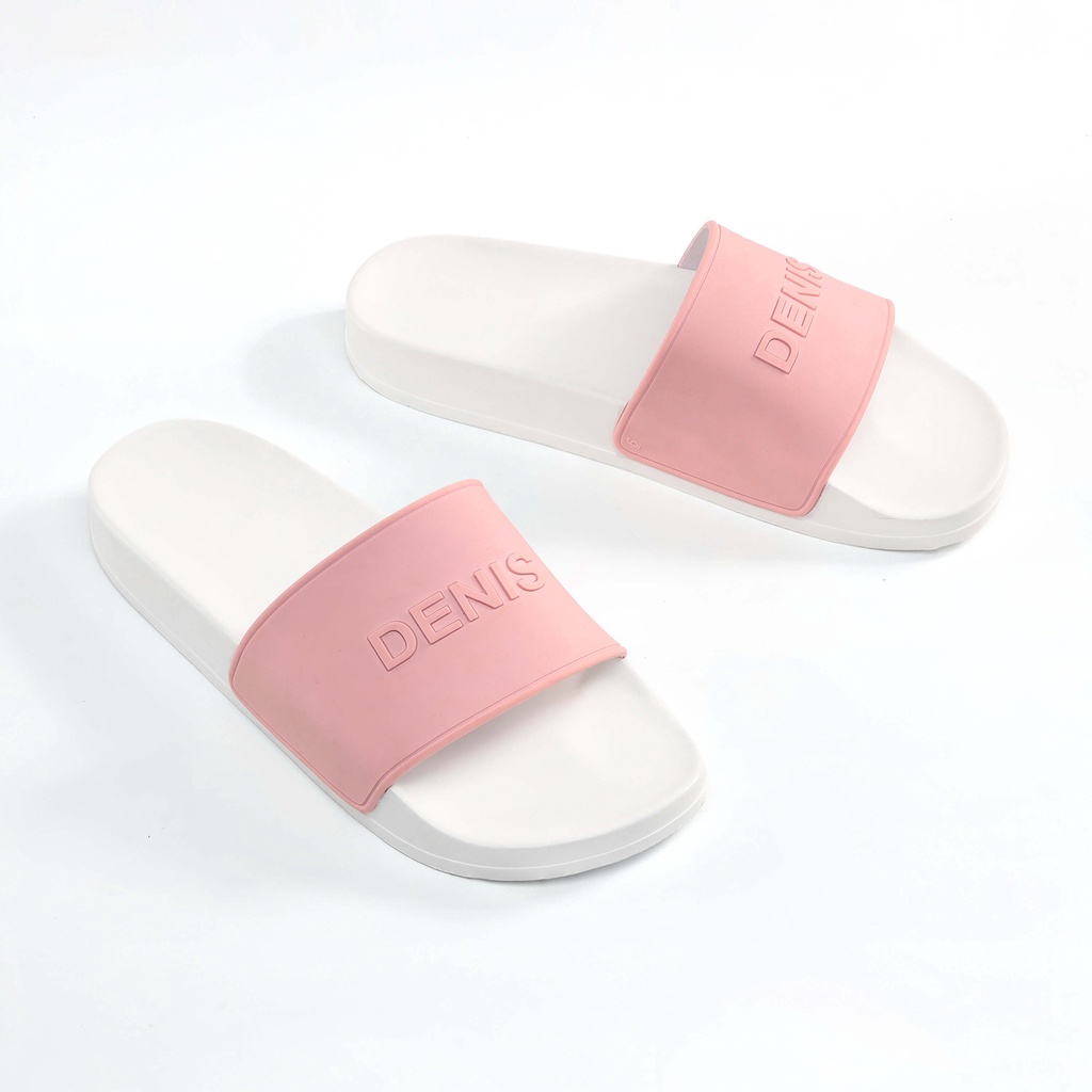 Dép quai ngang nữ Denis DN05 Unisex Slipper đế trắng màu hồng nữ tính Ngoài trời