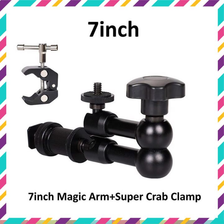 Magic Arm - Kẹp Càng Cua, Khớp Nối Dài 7 Inch, 11 Inch Hỗ Trợ Quay Phim, Chụp Hình