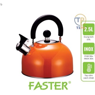 Ấm đun bếp từ, ấm đun nước inox 304 faster 2.5 l