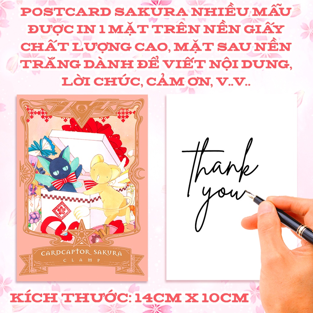 Postcard SAKURA THỦ LĨNH THẺ BÀI xinh xắn nhiều mẫu - CARDCAPTOR SAKURA - Postcard anime manga xinh đẹp