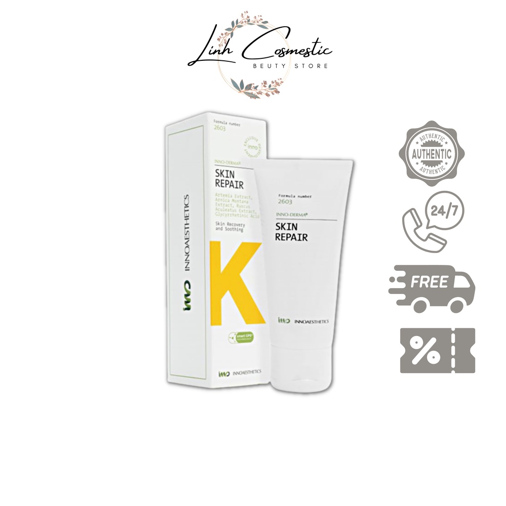 Kem Dưỡng Phục Hồi Da Khẩn Cấp Innoaesthetics Inno-Derma Skin Repair 60g- Làm Dịu, Giữ Ẩm T