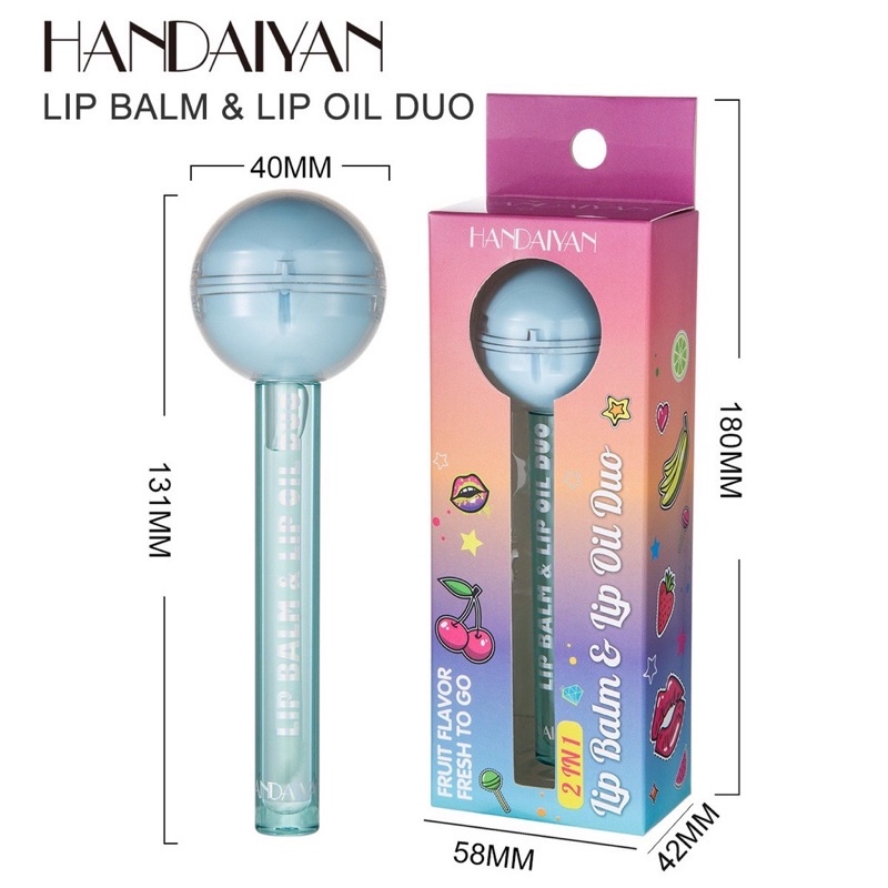 Son dưỡng kẹo mút HANDAIYAN lollipop lip balm & lip oil
