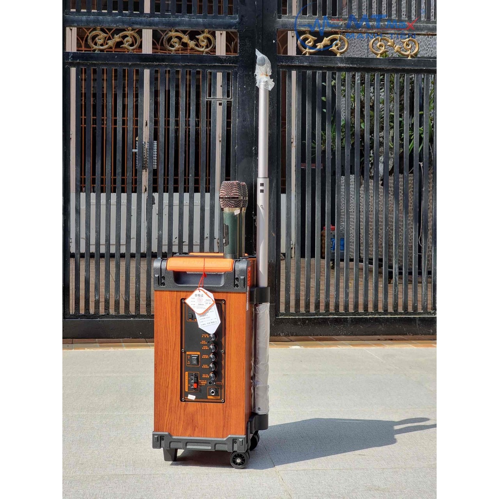 Loa kéo di động thùng gỗ QX - 0892 mini tặng kèm micro dòng loa karaoke phục vụ cho cả gia đình hoặc bạn bè