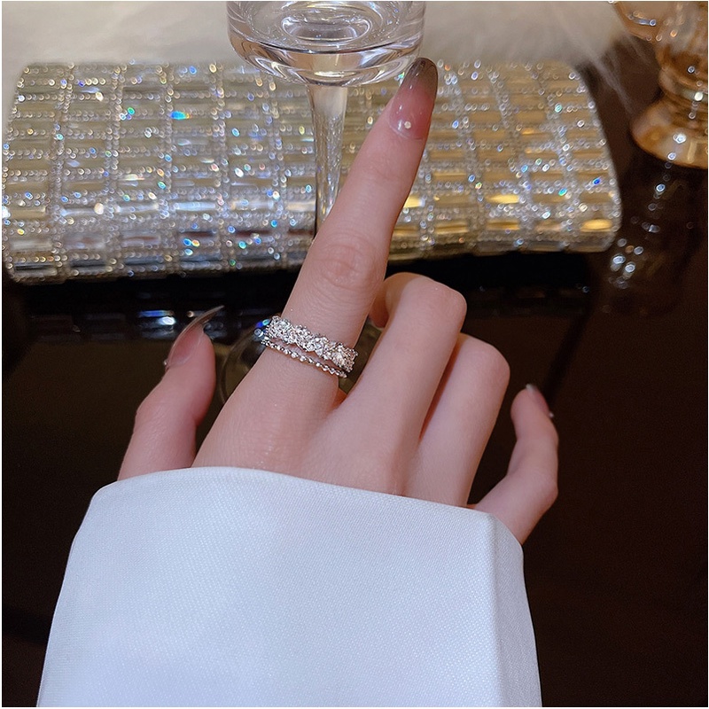 Nhẫn đá 2 lớp sang chảnh NHAN16