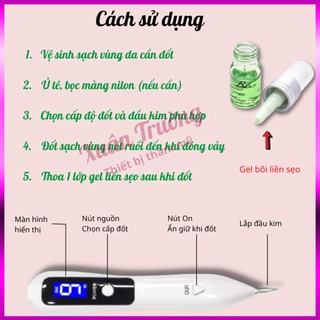 Máy đốt nốt ruồi mụn thịt mini 9 cấp, đốt ổ hôi nách