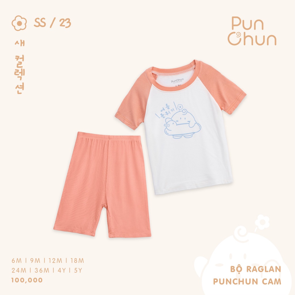 Punchun bộ cộc tay raglan SS2023D01