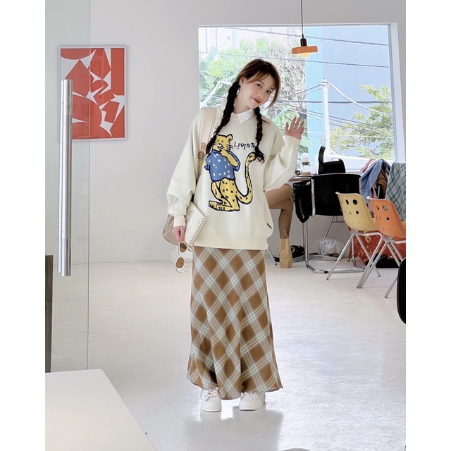 Ruly.studio - Chân váy caro form dài 2 lớp