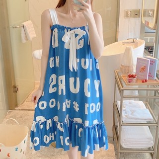 Đầm maxi thun 2 dây mặc nhà big size 70-90kg
