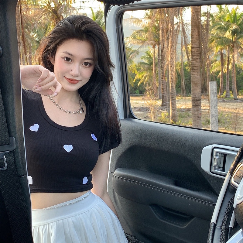 NRVP Áo Thun NgắN Tay DáNg Ôm ThờI Trang Cho Nữ