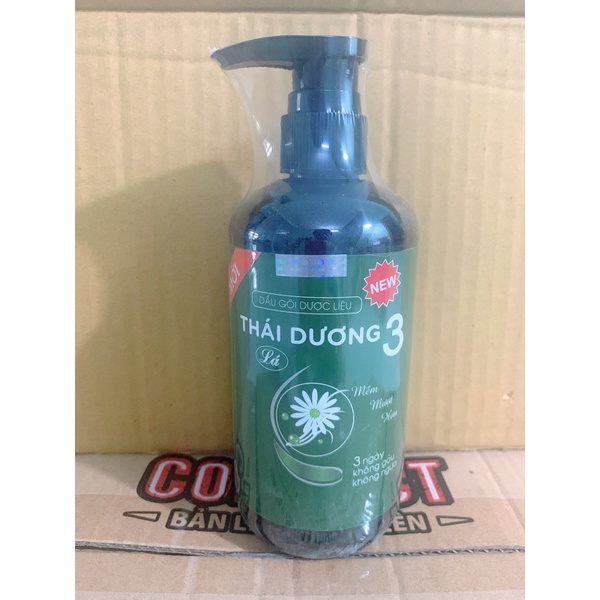 Dầu gội thái dương 3 hương lá 480ml chai màu xanh chính hãng ngăn gàu hiệu quả